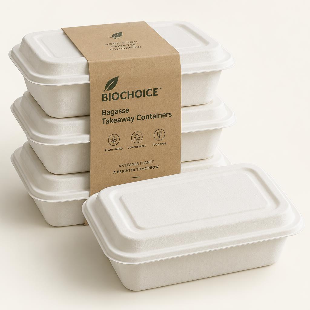 Bagasse Takeaway Containers